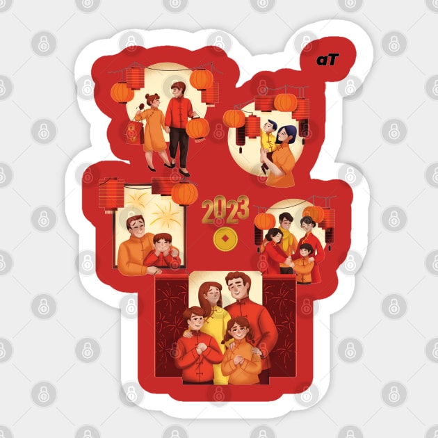 Lunar New Year Sticker by Mika Yamada